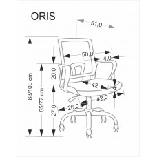 Krāsains ofisa krēsls ORIS